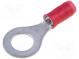 Ringkabelschuh  M6  Ø  6,35mm  0,3÷1,42mm2  Klemmverbindung  rot