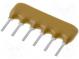 Widerstandsnetzwerk  Y  680Ω  Anz.Widerstand 3  THT  0,3W  ±2%