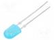 LED  oval  5,2x3,8x7mm  blau  720÷1450mcd  100/40°  Front  gewölbt