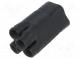 Wärmeschrumpfende Aufteilkappe  mit Kleber  13,2/6,6mm  schwarz