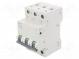 Überstromschalter  230/400VAC  lNenn  10A  Pole  3  DIN  Charakt  C