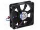 Lüfter  DC  axial  60x60x15mm  33m3/h  31dBA  kugelförmig