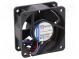 Lüfter  DC  axial  60x60x25mm  42m3/h  35dBA  kugelförmig