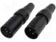 Stecker  XLR  männlich  PIN  4  gerade  für Leitungen  Löten  50V