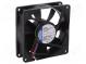 Lüfter  DC  axial  80x80x25mm  58m3/h  27dBA  kugelförmig