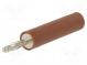 Adapter  2mm Bananen  10A  70VDC  braun  vernickelt  35,5mm