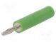Adapter  2mm Bananen  10A  70VDC  grün  vernickelt  35,5mm
