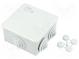 Gehäuse  Verbindungsdose  X 80mm  Y 80mm  Z 40mm  Aufputz  IP44