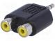 Adapter  Jack 3,5mm Stecker,RCA-Buchse x2  stereo