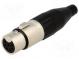 Stecker  XLR  weiblich  PIN  7  gerade  für Leitungen  Löten  133V
