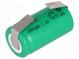 Batt  Ni-MH  SubC  1,2V  2400mAh  Lötplättchen  Ø22x44mm