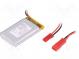 Batt  Li-Po  3,7V  1000mAh  Leitungen,Anschluss JST SYR-02T