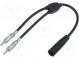Antennenadapter  DIN-Buchse,DIN-Stecker x2  mit Leitung  0,23m