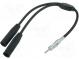 Antennenadapter  DIN-Buchse x2,DIN-Stecker  mit Leitung  0,23m