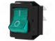 ROCKER  DPST  Pos  2  OFF-ON  16A/250VAC  grün  Neonleuchte 250V