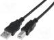Kabel  USB 2.0  USB A-Stecker, USB B-Stecker  vernickelt  3m