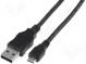 Kabel  USB 2.0  USB A-Stecker, Micro-USB-B-Stecker  vernickelt