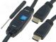 Cable  HDMI 1.3,with amplifier  HDMI plug,both sides  30m  black