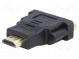 Adapter  DVI-I (24+5) Buchse,HDMI Stecker  schwarz