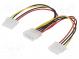 Kabel  Versorgung  Molex männlich,Molex weiblich x2  0,15m