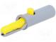 Krokodilklemme  6A  60VDC  gelb  Ber.Halt  max.7,5mm  L. ges  53mm