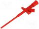 Messgreifer  Zange  10A  rot  Ber.Halt  max.4mm  Kontakte  Messing