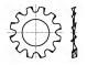 Unterlegscheibe  außengezahnt  M10  D=18mm  h=0,9mm  Federstahl
