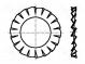 Unterlegscheibe  außengezahnt  M20  D=33mm  h=1,4mm  Federstahl
