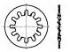 Unterlegscheibe  innengezahnt  M2  D=4,5mm  h=0,3mm  Federstahl