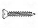 Schraube  3,5x19  Kopf  Senkkopf  gerade  1mm  gehärteter Stahl