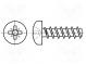 Schraube  3,5x25  Kopf  Zylinder  Pozidriv  PZ2  A2 Edelstahl