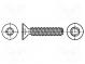 Schraube  3x10  Kopf  Senkkopf  Torx®  TX10  Stahl  Zink  DIN  7500