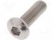 Schraube  M3x10  Kopf  Kugelkopf  Sechskant  A2 Edelstahl  HEX 2mm