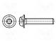 Schraube  mit Flansch  M3x4  Kopf  Kugelkopf  Torx®  Stahl  Zink