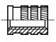 Gewindeeinsatz  Messing  ohne Beschichtung  M4  BN  1054  L  7,4mm