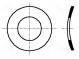 Unterlegscheibe  Feder,gebogen  M4  D=8mm  h=0,8mm  Federbronze