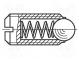 Federnde Druckstücke  A2 Edelstahl  BN  13370  Gewinde  M4  9,8mm