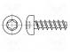 Schraube  4x12  Kopf  Zylinder  Torx®  TX20  A2 Edelstahl  BN  15858