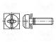 Schraube  M4x8  Kopf  Zylinder  Pozidriv,gerade  Stahl  Zink