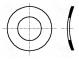Unterlegscheibe  Feder,gebogen  M5  D=10mm  h=0,9mm  Federstahl