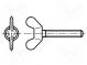 Schraube  M6x25  DIN  316  Kopf  Flügel  Polyamid