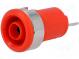 Buchse  4mm Bananen  10A  60VDC  Öffng  Ø12,2mm  rot  isoliert