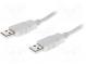 Kabel  USB 2.0  USB A-Buchse, USB A-Stecker  2m  hellgrau