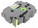 Band  24mm  5m  gelb  Zeichenfarbe  schwarz  laminiert,mit Kleber