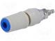 Buchse  4mm Bananen  24A  blau  vernickelt  isoliert  45mm