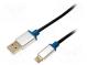Kabel  USB 2.0  USB A-Stecker, Micro-USB-B-Stecker  1m  schwarz
