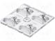 Linse für LED  quadratisch  transparent  H  7,7mm