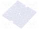 Linse für LED  quadratisch  Mat  PMMA Plexiglas  transparent  25°