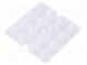 Linse für LED  quadratisch  Mat  PMMA Plexiglas  transparent  90°