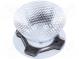 Linse für LED  rund  milchfarben  26÷29°  H  11,7mm  Ø  21,6mm